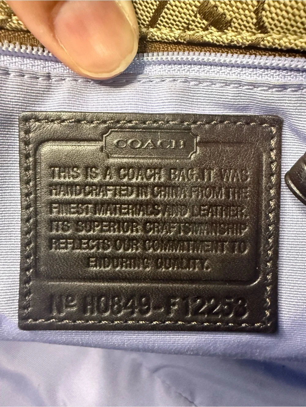 Coach Lozenge Beige and Brown Tote Bag
